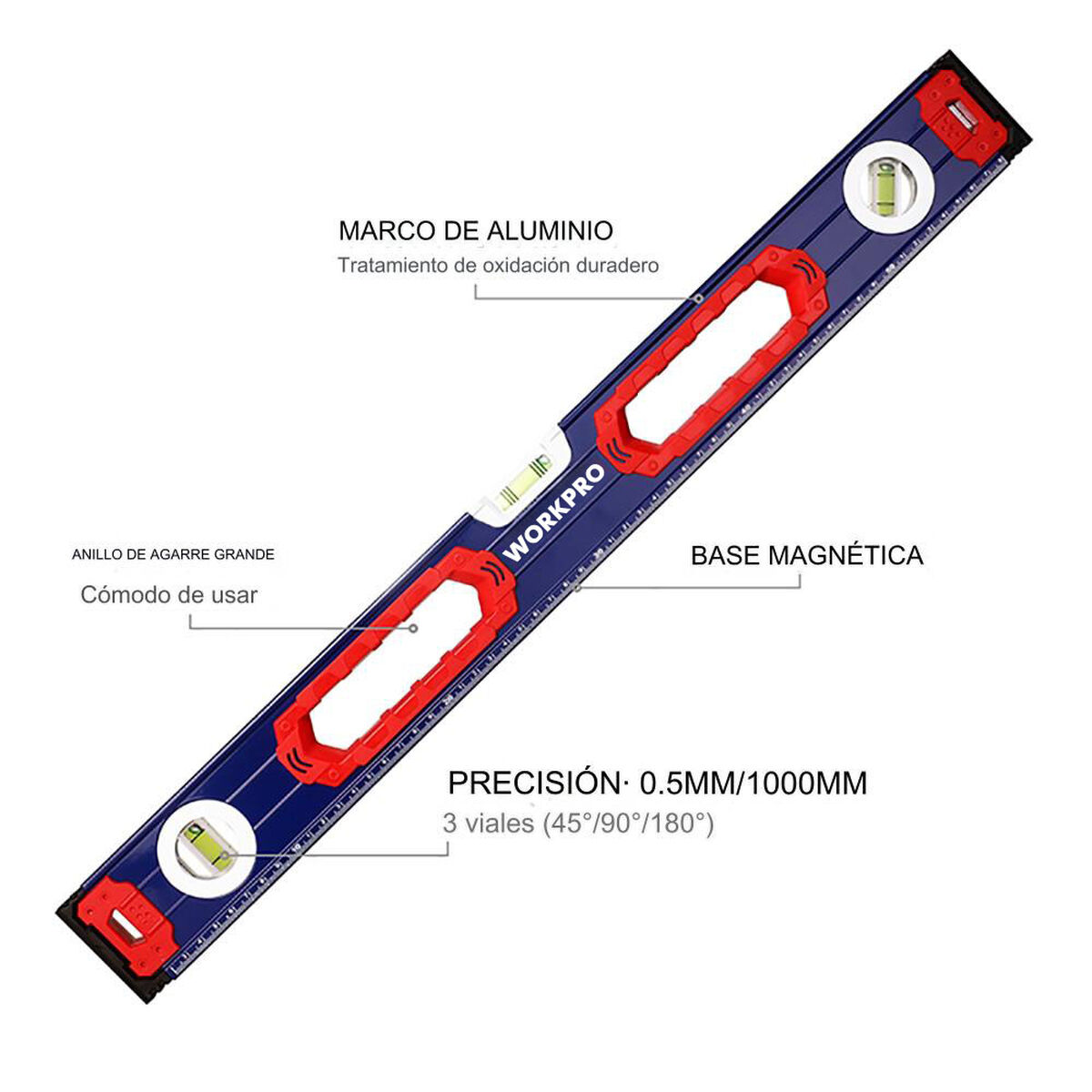 Raven mehurčkov Workpro Aluminij 60 cm Magnetska